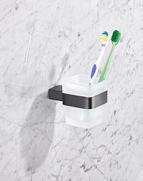 Milacio Стакан для зубных щеток Ultra MCU.951.MB черный матовый – фотография-3